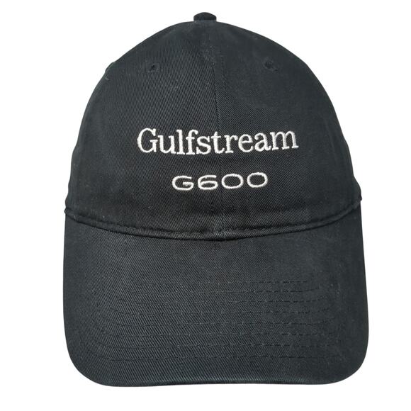 Gulfstream G600 Slideback Baseball Cap Black One Size Adjustable Embroidered - Picture 1 of 11